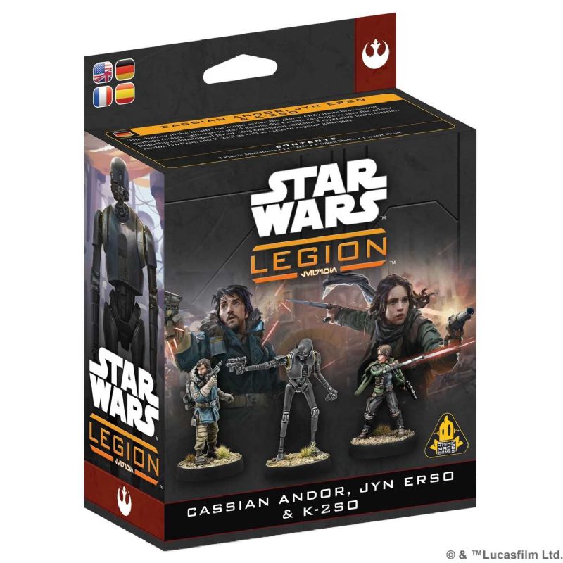Star Wars: Legion Cassian Andor, Jyn Erso and K-2SO